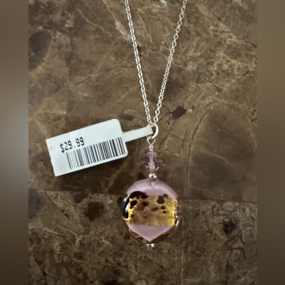 Lucky Clover Pink and Gold Pendant Necklace